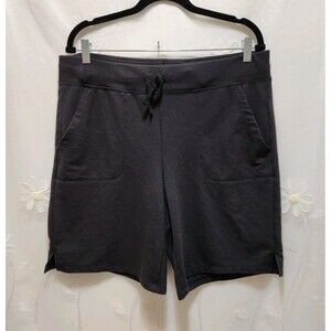 Athletic Works Womens Large Black Shorts Casual Lounge Lightweight Sporty Solid